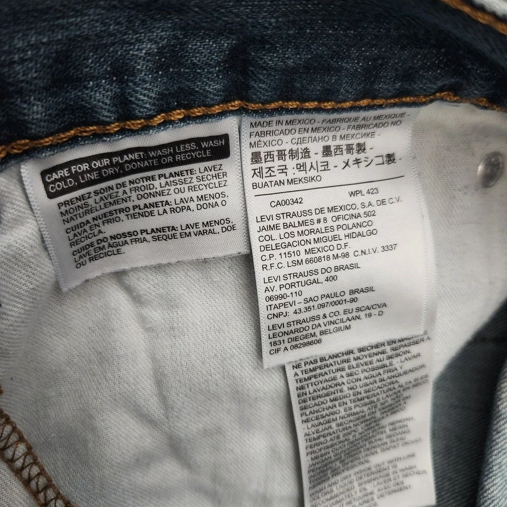 Levis 514 34x30 Mens Blue Denim Straight Leg‎ Medium Wash Jeans